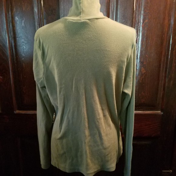 White Stag Olive Green Turtleneck - Picture 3 of 5